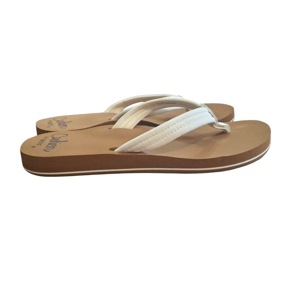 Reef Cushion Breeze Womens‎ Flip Flops White Tan Sandals Size 12 RF0A3ONL - Picture 3 of 5
